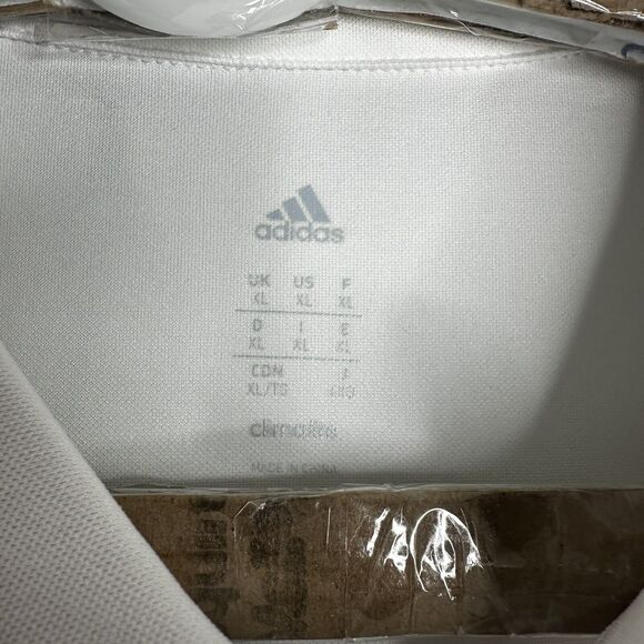 NEW adidas MLS Men's New York Red Bulls Climalite Coaches Polo Golf White XL NEW - Picture 5 of 13